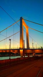 Railroad tracks at sunset
