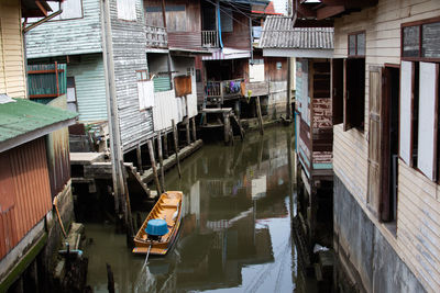 Canal amidst buildings in city