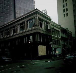 View of buildings along road