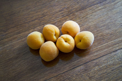 High angle view of fruits on cutting board