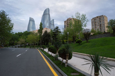 Cityscape in baku, azerbaijan 