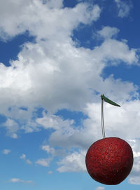 Low angle view of building against blue sky