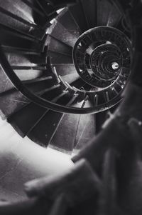 Close-up of spiral staircase