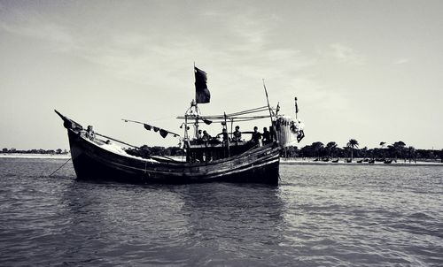 Boats in sea