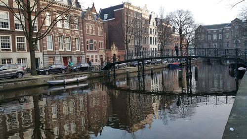 Reflection of buildings in canal