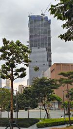 Low angle view of building against sky