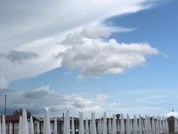 Low angle view of buildings against sky