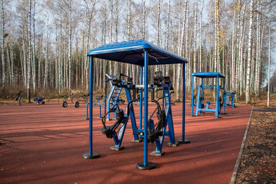 View of playground in park