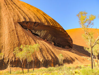 Scenic view of rock formation against sky