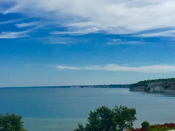 View of sea against cloudy sky