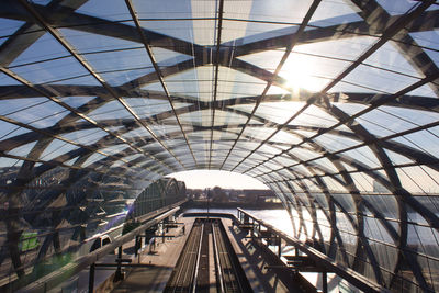 View of railroad station platform