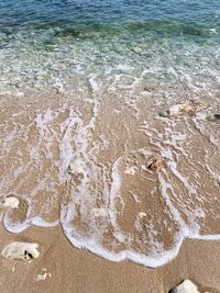 High angle view of beach
