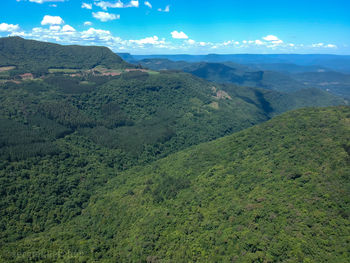 High angle view of landscape against sky