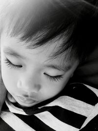 Close-up portrait of cute boy