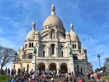 Front view sacre coeur cathedral. paris