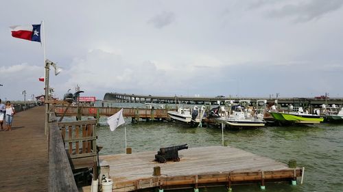 View of pier against sky