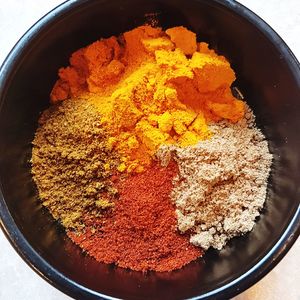 High angle view of food in bowl on table