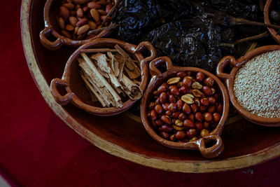 Wrapped with mole from san lucas atzala, puebla with red corn tortilla