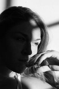 Close-up portrait of young woman