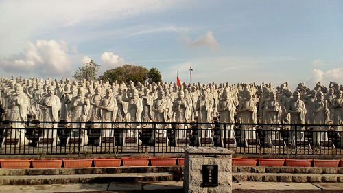 Panoramic view of historic building against sky