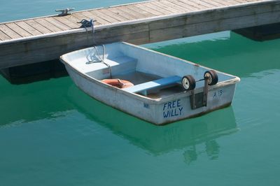 High angle view of swimming pool in lake