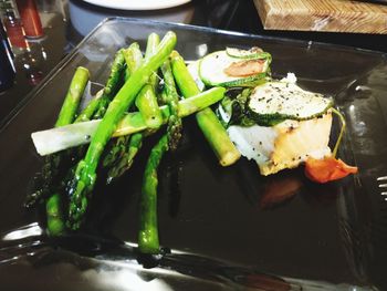 Close-up of meal served in plate