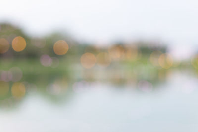 Defocused image of lights