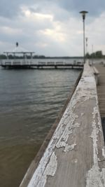 Pier over sea against sky