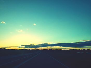 Country road at sunset