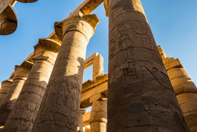 Low angle view of old temple
