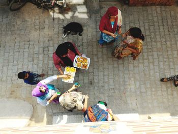 Close-up of woman standing in pond
