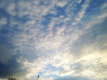 Low angle view of cloudy sky