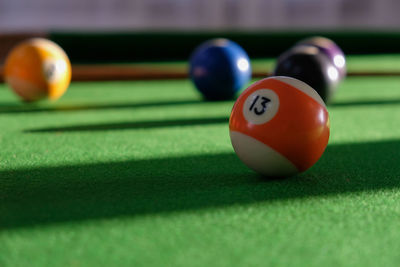 Close-up of ball on table