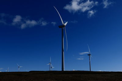 Wind turbines on landscape