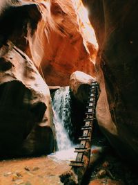 Scenic view of waterfall