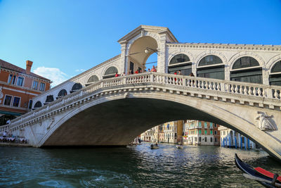 Arch bridge over canal