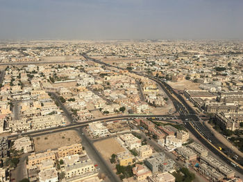 High angle view of cityscape