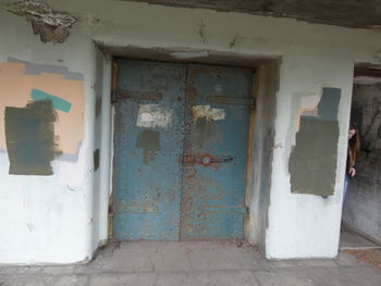 Open door of abandoned building