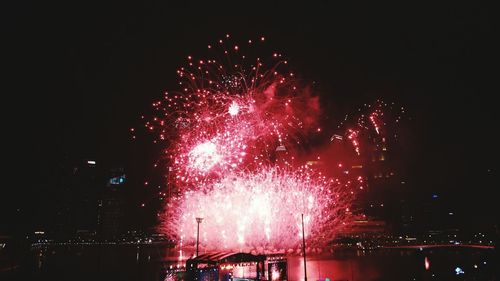 Fireworks display at night