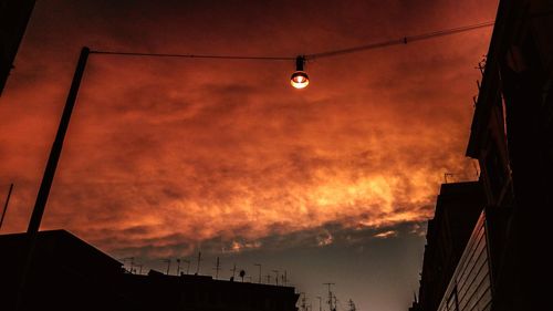 Low angle view of sky at night