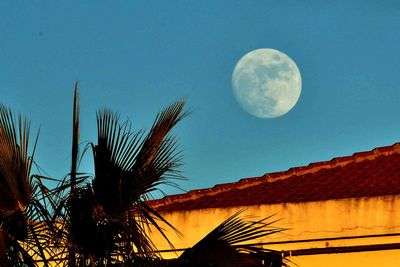 Low angle view of built structure against blue sky