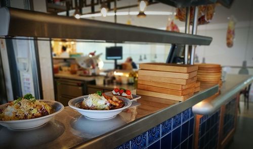 Close-up of food on table in restaurant