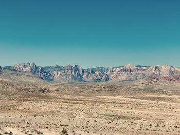Scenic view of desert against sky