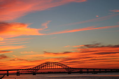 Scenic view of dramatic sky over sea during sunset