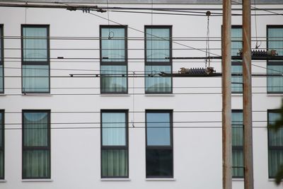 Low angle view of modern building in city