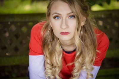 Portrait of beautiful young woman