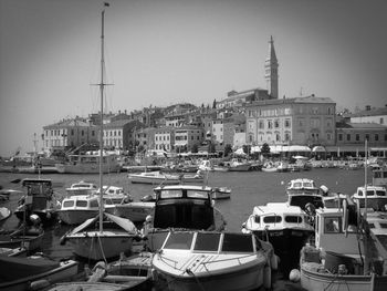 Boats in harbor