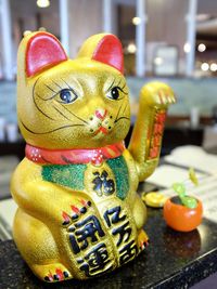 Close-up of stuffed toy on table