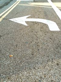 High angle view of road