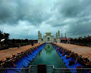 View of temple against cloudy sky